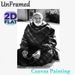Elderly Man Themed Painting Poster, Monochrome Portrait Of Smiling Elderly Man With Prayer Beads Poster, Peaceful Nostalgic Decor Ideal For Living_maomaolike.com