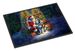 Alaskan Malamute And Santa Claus Doormat Front Door Mat Indoor Outdoor Rugs For Entryway, Non Slip Washable Low Pile, 24H X 36W_maomaolike.com
