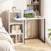 43.5" Computer Desk With Charging Station And Ergonomic Monitor Stand With Non-slip For Living Room, Bedroom, Study And Office_maomaolike.com