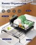 Kitsure Adjustable Dish Drying Rack, 15.6''-25.2''L × 16.9''W, Black_maomaolike.com