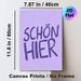 "Schön Hier" Typography Painting Poster, Soft Purple Minimalist Hand-drawn Style Poster, Warm Simple Wall Decor Idea For Living Room, Bedroom_maomaolike.com
