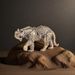 Brass Saber-Toothed Small Copperware Paperweight Desk Ornament Antique Bronze Tea Pet Solid Tiger Handheld Piece Decoration_maomaolike.com