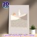Pillar Of Cloud By Day Themed Painting Poster, Minimalist Neutral-toned Mountain & Sun Scene Poster, Serene Artistic Design Ideal For Living Room_maomaolike.com