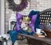 Greyhound King Of Mardi Gras Throw Pillow Machine Washable, Indoor Outdoor Decorative Pillow For Couch, Bed Or Patio, 18Hx18W_maomaolike.com