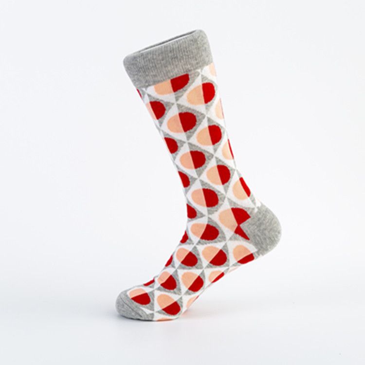 Unisex new style British style gentleman fashion socks casual happy socks geometric pattern style_maomaolike.com