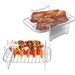 Home Furniture Stainless Steel Double Layer Steamer Rack Air Fryer Accessories Rectangular Grill_maomaolike.com