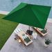 9ft Deep Square Solar Powered LED Lighted Patio Umbrella W/Faux Wood Texture, UV-Resistant Fabric, Hand Crank_maomaolike.com