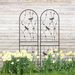2 Pack Metal Garden Trellis 71" X 19.7" Rustproof Trellis For Climbing Plants Outdoor Flower Support Dragonfly Deco Black_maomaolike.com