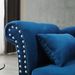 Aijia 60" Velvet Multifunctional Storage Chaise Lounge Buttons Tufted Nailhead Trimmed Solid Wood Legs With 1 Pillow,Blue_maomaolike.com