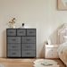 Dresser For Bedroom With 9 Fabric Storage Drawer Wardrobe Tall Chest Organizer Closet Adult Kids Clothes Cabinet Furniture_maomaolike.com