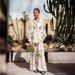 Women's clothing fashion linen print loose casual macaron long-sleeved suit_maomaolike.com