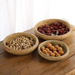 Woven Small Green Leather Tea Snack Tray Storage Living Room Dessert Dried Fruit Plate Bamboo Basket Dustpan_maomaolike.com