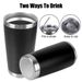20oz Drinkware Thermal Mug Beer Cups Vacuum With Lids Stainless Steel Water Bottle Insulated Leakproof_maomaolike.com