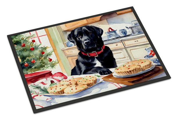 Labrador Retriever Christmas Cookies Doormat Front Door Mat Indoor Outdoor Rugs For Entryway, Non Slip Washable Low Pile, 24H X 36W_maomaolike.com
