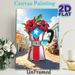 Puerto Rican Themed Painting Poster, Vibrant Tropical Moka Pot With Hibiscus & Coastal Town Poster, Cultural Decorative Piece Suitable For Café_maomaolike.com