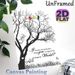 Tree With Birds & Romantic Poem Painting Poster, Minimalist Silhouette Bare Tree With Vibrant Birds And Lyrical Verse Poster, Delivers Tranquil Warm_maomaolike.com