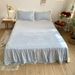 Ins Girl Heart Korean Style Thickened Warm Coral Milk Fleece Four-Piece Set Ruffled Winter French Velvet Bed Skirt_maomaolike.com