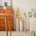 Mother's Day Gift Set - Gilded White 3D Relief Flower Metal Vase Set 24". 29". 32. 68 Height_maomaolike.com