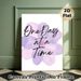 Inspirational Quote Floral Painting Poster, Soft Watercolor-style Light Purple Flower Poster, Warm Encouraging Decor For Bedroom, Living Room And_maomaolike.com