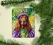 Irish Setter King Of Mardi Gras Porcelain Ornament Christmas Tree Hanging Decorations For Home Christmas Holiday, Rectangle, Gift, Multicolor_maomaolike.com