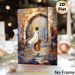 Traditional Robed Figure In Stone Arch Alley Painting Poster, Vibrant Impressionist Brushstroke Poster, Artistic Cultural Decor Ideal For Living Room_maomaolike.com