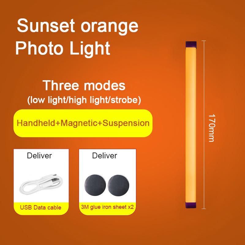 LED Video Wand Handheld Hanging Fill Photography Rechargeable Bedside Lamp Light Stick For Vlog Live Streaming_maomaolike.com