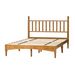 Wood Bed Frame With Spindle Headboard, Solid Rubber Wood Foundation With Wood Central Supports, 1000 Lb Capacity, Easy Assembly, No Box Spring Needed, Full - Rustic Oak_maomaolike.com