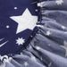 Blue Starry Sky Star Polyester Skin Friendly Bed Mattress Protector Fitted Sheet_maomaolike.com