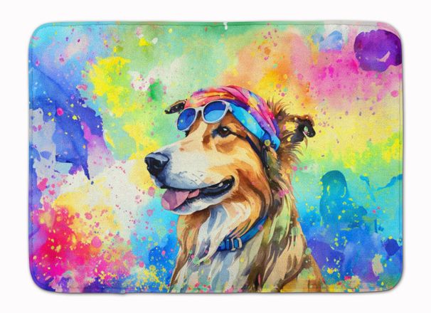Collie Hippie Dawg Memory Foam Kitchen Mat Machine Washable Anti-Fatigue Mat Cushion Comfort Bath Mat Or Kitchen Rug_maomaolike.com