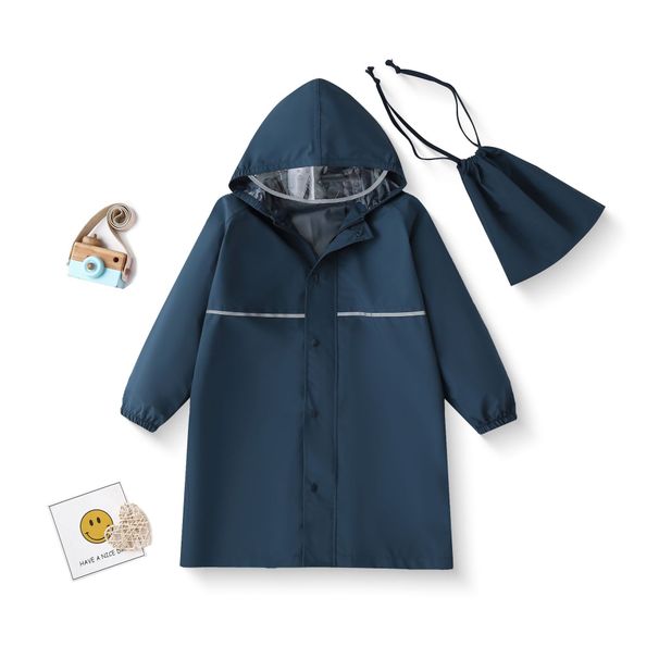High-Quality Super Waterproof Children's Raincoat Elementary School Kindergarten With Backpack Compartment Long_maomaolike.com