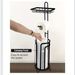 Toilet Paper Holder Stand Tissue Paper Roll Dispenser With Shelf For Bathroom Storage Holds Reserve -Black_maomaolike.com