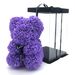 PE Foam Flower Teddy Bear - Everlasting Rose Teddy Bear, Lifelike Artificial Floral Gift For Wedding, Home Decor, And Special Occasions_maomaolike.com