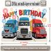 Truck Birthday Party Banner - 2D Flat Polyester Backdrop, Wall Hanging Photo Props, Truck Themed Party Decor_maomaolike.com
