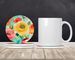 Ranunculus In Watercolor Large Sandstone Coasters Pack Of 4 Absorbent Round Coasters Decor Gifts For Men Or Women, 4 In, Multicolor_maomaolike.com