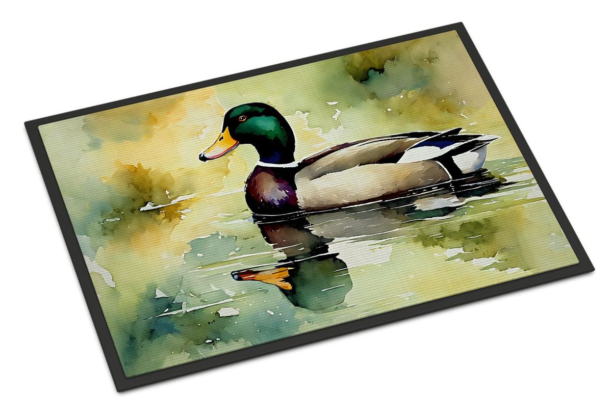 Mallard Doormat Front Door Mat Indoor Outdoor Rugs For Entryway, Non Slip Washable Low Pile, 24H X 36W_maomaolike.com