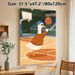 Basketball Duck Painting Poster, Cute Cartoon Style Poster, Vibrant Playful Design With A Cool Duck Playing Basketball On Court, Ideal For Game Room_maomaolike.com