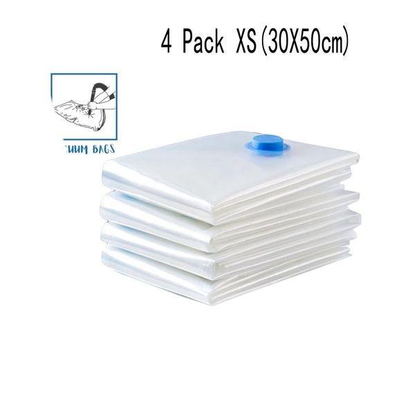 4pcs Thickened Compression Transparent Quilt Vacuum Bag, Household Clothing Storage And Sorting Bag_maomaolike.com