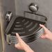 Bathroom Storage Rack Suction Cup Triangle Basket Wall-Mounted Corner Organizer For Washroom Toilet_maomaolike.com