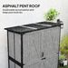 Wood Storage Shed, Outdoor Garden Shed With Asphalt Roof, 2 Shelves, Lockable Doors And Adjustable Feet, Gray_maomaolike.com