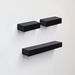 Floating Shelves 23.6" Wall Mounted Wood Shelves For Bathroom, Bedroom, Living Room, Kitchen, Hanging Shelf For Books/Storage/Decor With Invisible Brackets, Black_maomaolike.com