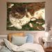 Cute Cat Korean Ins Style Vintage Art Tapestry Sofa Blanket Wall Hanging Bedroom Bedside Background Cloth_maomaolike.com