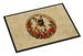 French Bulldog Christmas Flowers Doormat Front Door Mat Indoor Outdoor Rugs For Entryway, Non Slip Washable Low Pile, 24H X 36W_maomaolike.com