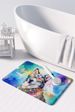 Siberian Husky Hippie Dawg Memory Foam Kitchen Mat Machine Washable Anti-Fatigue Mat Cushion Comfort Bath Mat Or Kitchen Rug_maomaolike.com