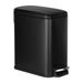 Slim Bathroom Trash Can, 11.4 X 5.71 X 10.7 Inch Small Bedroom Trashcan With Step Pedal & Soft Close Lid, 6L Steel Garbage Can With Detachable Inner Bin, For Kitchen, Home, Dorm, Office, Black_maomaolike.com