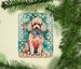 Poodle Christmas Porcelain Ornament Christmas Tree Hanging Decorations For Home Christmas Holiday, Rectangle, Gift, Multicolor_maomaolike.com