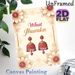 Indian Jhumka Earrings Painting Poster, Vintage Ornate Ethnic Style Poster, Elegant Pink & Gold Jhumka Design With Delicate Floral Border, Cultural_maomaolike.com