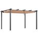 VEVOR 10'x13' Outdoor Retractable Pergola With Sun Shade Canopy Aluminum Beige_maomaolike.com