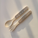 Infant Children Learning To Eat Rice Noodles Baby Food Bamboo Fiber Penguin Giraffe Fork Spoon_maomaolike.com