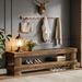 Entryway Bench, 2-Tier Shoe Bench Seat End Of Bed Storage Benches_maomaolike.com