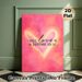 Love Themed Inspirational Quote Painting Poster, Soft Watercolor Pink Heart Poster, Warm "Choose Love" Message To Spread Gentle Vibe, Ideal For_maomaolike.com
